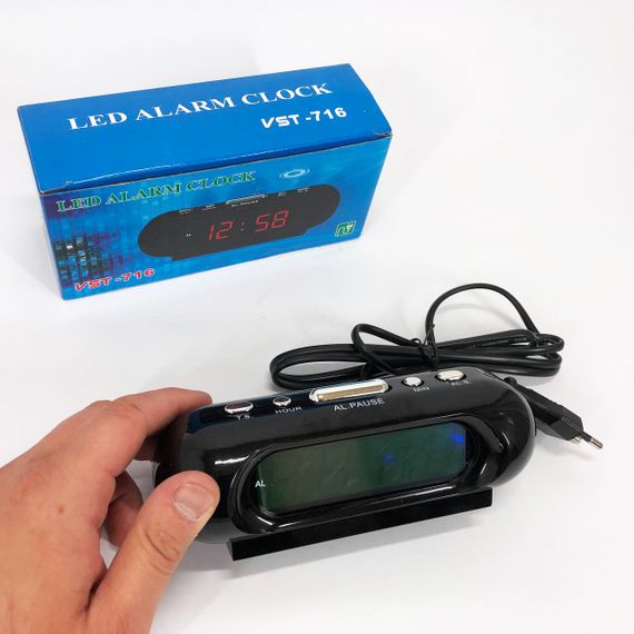 Настільний годинник з яскравими цифрами, Годинник зі світловим табло Настільний з будильником KV-28 | Зображення 4