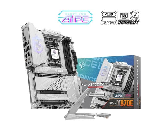 Материнcкая плата MSI MPG X870E EDGE TI WIFI sAM5 X870E 4xDDR5 M.2 HDMI WiFi BT ATX 911-7E59-001 | Зображення 4