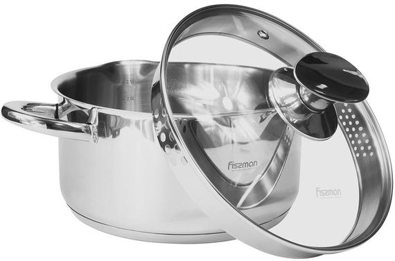 Каструля Fissman Elegance 2.2л з нержавіючої сталі | Зображення 1