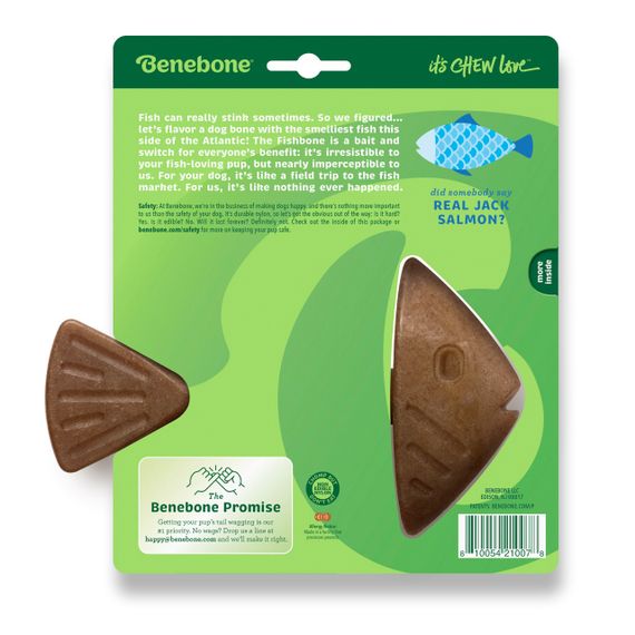 Іграшка для собак зі смаком лосося Benebone Fishbone Salmon, 18 см | Зображення 3