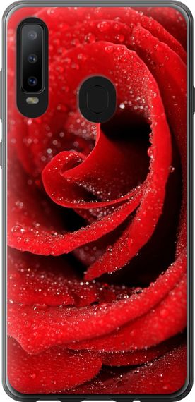Чехол на Samsung Galaxy A8S Красная роза "529u-1636-17620"