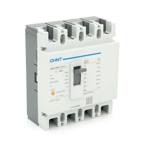 Автоматический выключатель AC CHINT NM1-250S/4300-250А 4P, 380В. 250A. 8КА/400В
