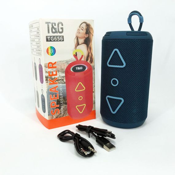 Bluetooth колонка портативна TG656 FM-радіо. RL-299 Колір: синій | Зображення 1