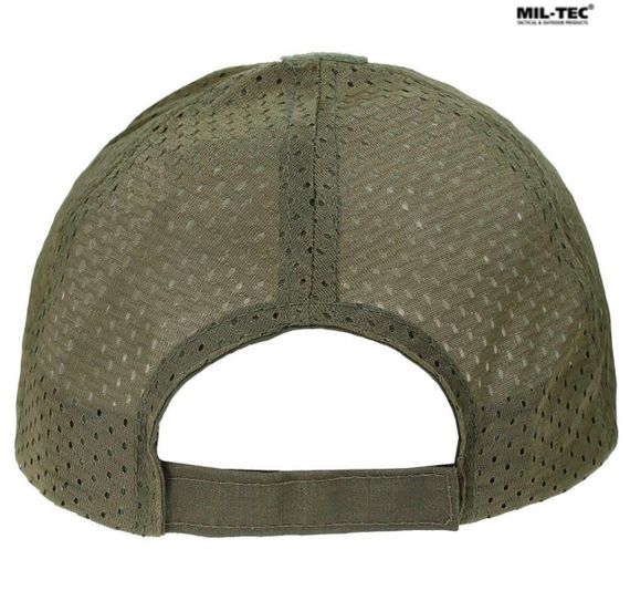 Бейсболка MIL-TEC Net Baseball Cap Olive з сіткою | Зображення 3
