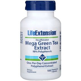Зелений чай Life Extension Mega Green Tea Extract Decaffeinated 100 Veg Caps