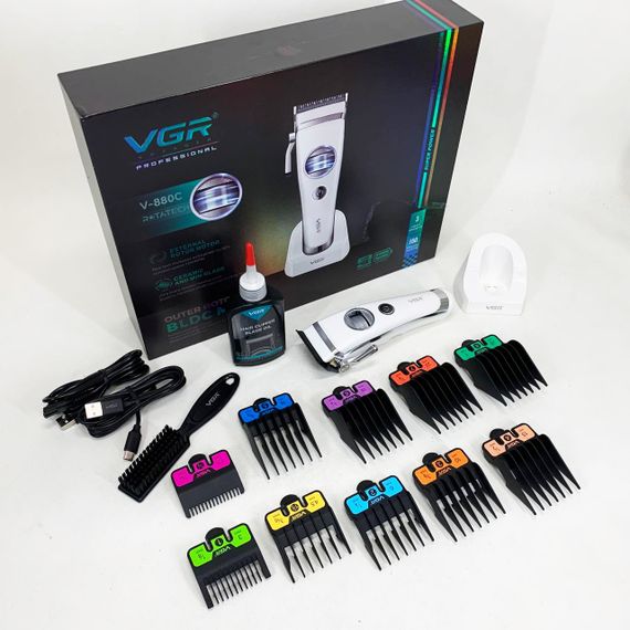 Акумуляторна машинка для стрижки VGR V-880C. Колір: білий | Зображення 3