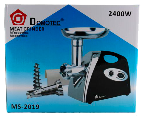 М'ясорубка електрична із соковижималкою Domotec MS-2019 чорна 2400W (4334_1838) | Зображення 5