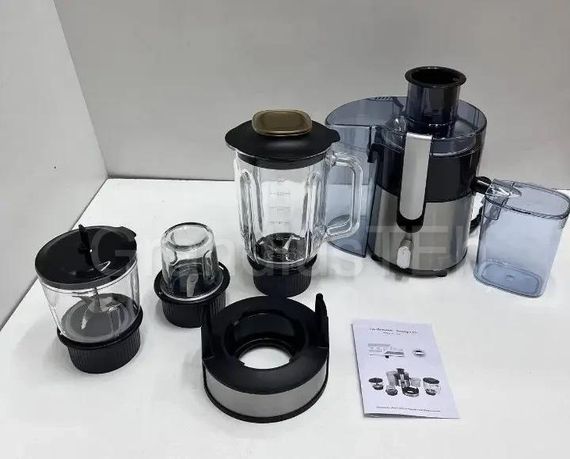 Електричний соковитискач 4в1 Zepline ZP-122 шнековий з реверсом, блендер, кофемолка, подрібнювач 3000Вт (47624-Z-122_1883) | Зображення 3