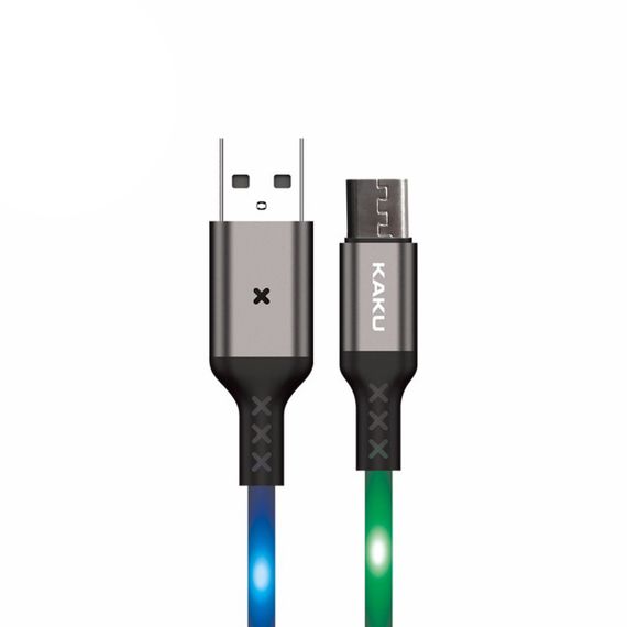USB кабель с подсветкой Kaku KSC-114 USB - Micro USB 1m - Grey