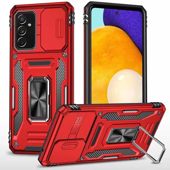 Ударостійкий чохол Camshield Army Ring для Samsung Galaxy A14 4G/5G Силікон, Червоний / Red