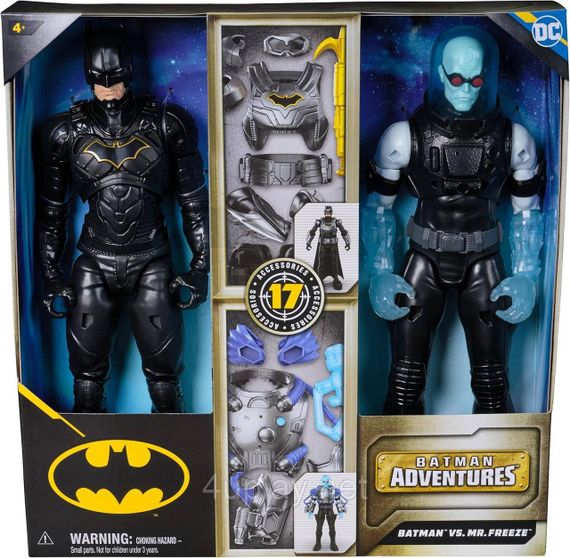 Оригинал DC Comics Batman vs Mr Freeze Набор 30см фигур Оригинал Бэтмен против мистер Фриз с аксессуарами
