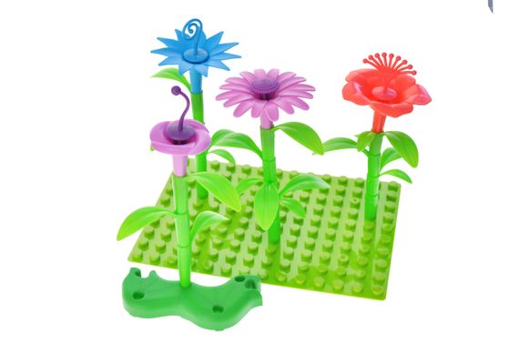 Конструктор 157  "Квіти" 86 дет р.31,4x9,3x21см YG Toys | Зображення 3