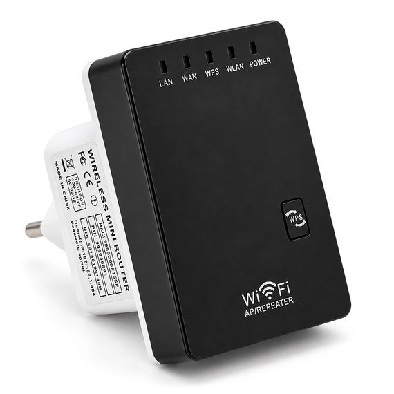 Підсилювач WiFi сигналу з вбудованою антеною LV-WR02В, живлення 220V, 300Mbps