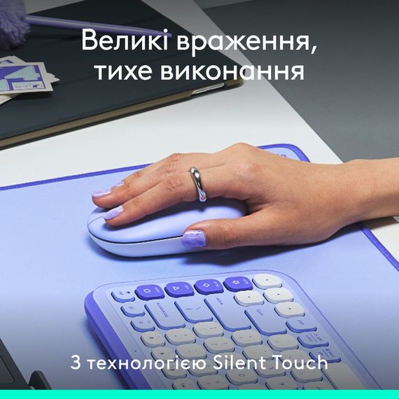 Мишка Logitech POP Mouse With Emoji Bluetooth Lilac (910-007414) | Зображення 4