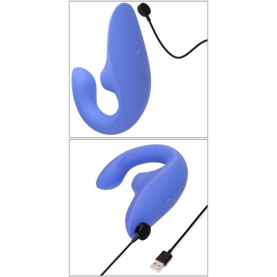 Вібратор-стимулятор подвійний Womanizer Blend Vibrant для точки G та клітора, блакитний sexstyle | Зображення 4