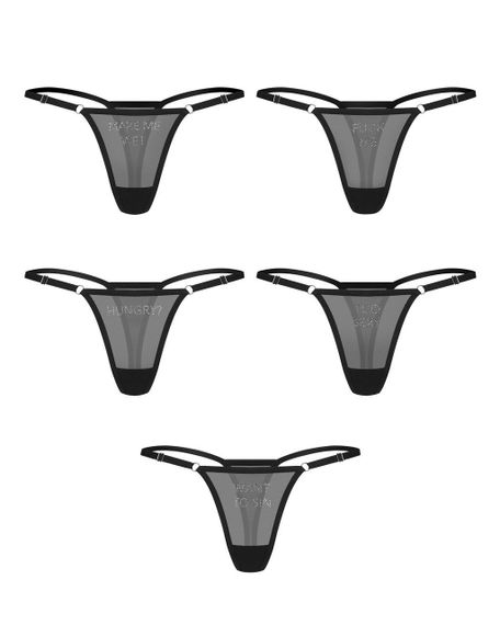 Набір трусиків Obsessive Violami 5-pack thong L/XL Sex Aura