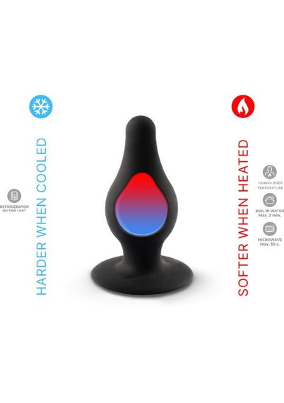 Анальная пробка термореактивная Silexd Plug Model 2 конической формы, черная, L Sex Aura | Зображення 2