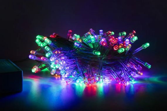 Светодиодная новогодняя гирлянда водопад 2х2 цветная, новогодние гирлянды LED для дома на окно | Зображення 6