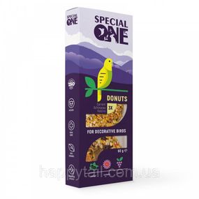Ласощі Special One Пончики для птахів: смородина, ехінацея, виноград, 60 г