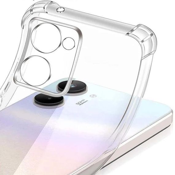 TPU чохол GETMAN Ease logo посилені кути Full Camera для Realme C33 Безбарвний (прозорий) | Зображення 2