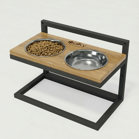 Миски на регулируемой подставке для средних собак Hollky Flex M (2 × 0.85 л) FM-422530-GRNT