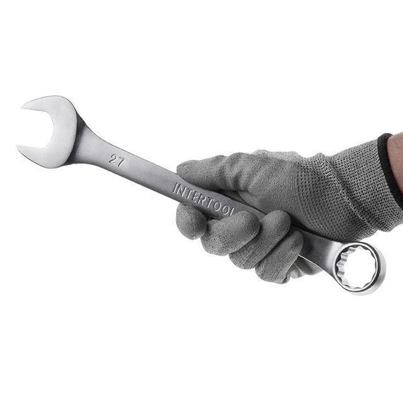 Ключ комбінований 27 мм, Cr-V INTERTOOL HT-1227 | Зображення 3