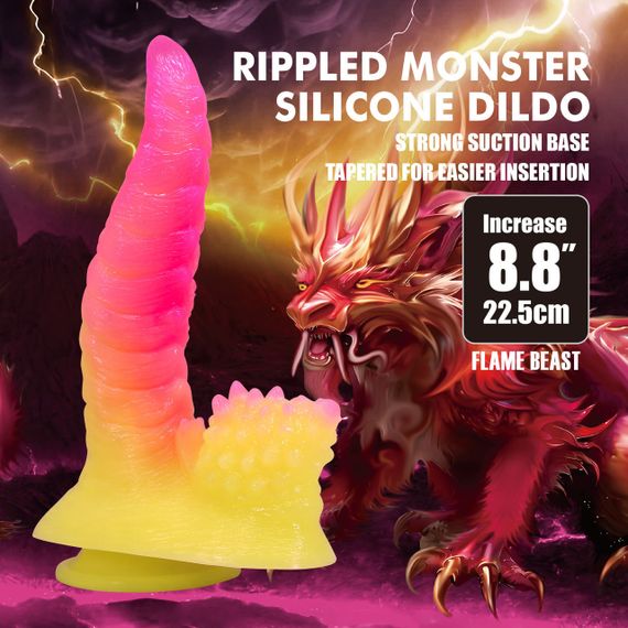 Фентезійний фалоімітатор - Power Monsters Flamebeast, 22.5 см Sex Aura | Зображення 1