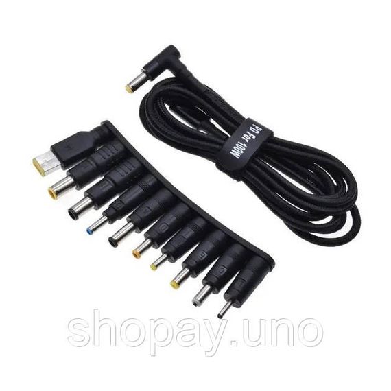Кабель питания для ноутбука с переходниками 10в1 65W USB Type-C Адаптер для ноутбука от повербанка AE-84 | Зображення 3
