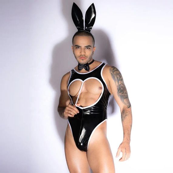 Мужской костюм зайчика JSY «Неутомимый Мэт» One Size, боди, бабочка, ушки sexstyle | Зображення 9