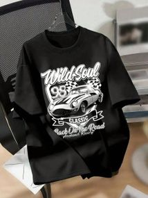 Футболка мужская с принтом повседневная S Черная