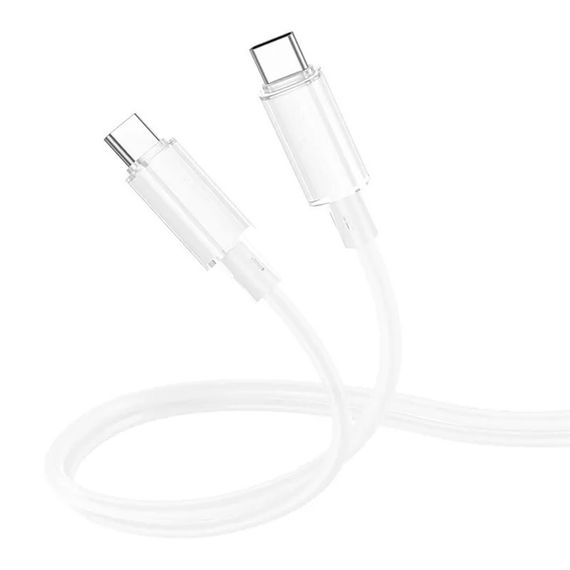 Дата кабель Borofone BX112 Lemon Type-C to Type-C 60W (1m) White | Зображення 1