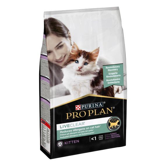 Сухий корм для кошенят з індичкою Purina Pro Plan LiveClear Kitten 1.4 кг | Зображення 1