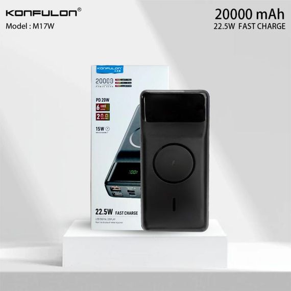Power Bank з бездротовою зарядкою 20000 mAh KONFULON M17W (47227-M17W_859) | Зображення 5