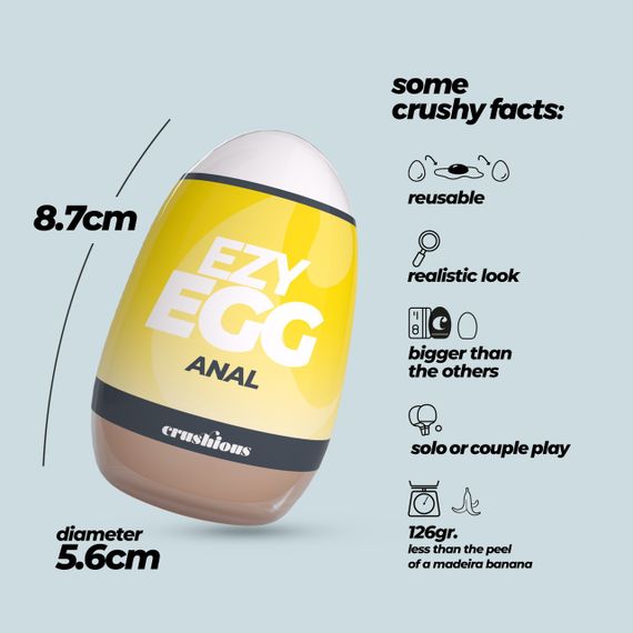 Мастурбатор-яйцо, анал CRUSHIOUS EZY EGG THE Anal, реалистичный Sex Aura | Зображення 8