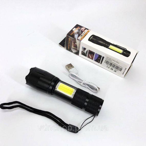 Потужний універсальний ліхтарик, Світильник зі світлодіодним зарядним портом, Тактичний ліхтар з діодом FT-20 | Зображення 3