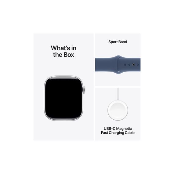Смарт-годинник Apple Watch Series 10 GPS 42mm Silver Aluminium Case with Denim Sport Band - S/M (MWWA3QH/A) | Зображення 8