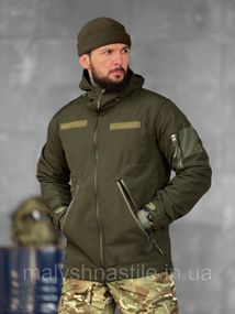 Демисезонная тактическая куртка софтшел  lion олива   ВТ5051