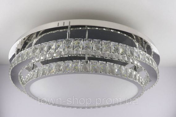 Люстра потолочная хрустальная LED с пультом C1875/800-ch Хром 18х80х80 см. | Зображення 9