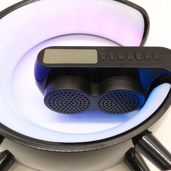 Розумний світильник-нічник з бездротовою зарядкою та Bluetooth колонкою, G11 Smart Light, Черный / Настільна смарт лампа | Зображення 6