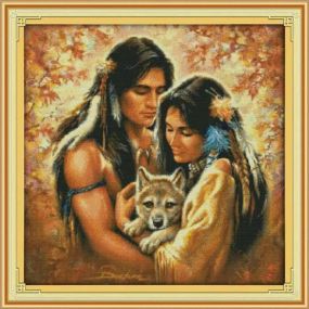 Набір для вишивання за нанесеною на канву схемою "Tender and soft as water". AIDA 14CT printed 55*55 см