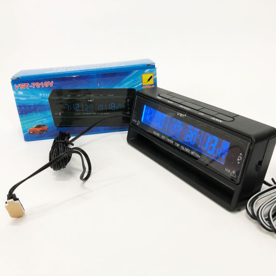 Автомобильные часы с термометром и вольтметром VST-7010V ME-66 | Зображення 4
