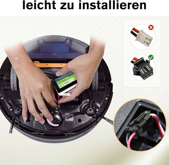 Аккумулятор высокой емкости литий-ионный Eufy RoboVac,Ecovacs Deebot,Tesvor 14.4V 3500mAh | Зображення 5
