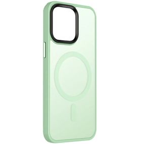 TPU+PC чохол Metal Buttons with MagSafe Colorful для Apple iPhone 13 (6.1") М'ятний / Matcha Green