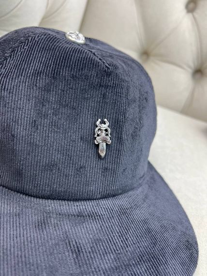 Кепка Chrome Hearts чорна вельветова gu608 | Зображення 2