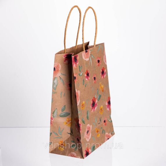 Набір подарункових крафтових пакетів з паперу 12 (шт.) гарні пакети для подарунків 15×8×21 (см) HP-10359-6R | Зображення 2