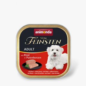 Корм вологий Vom Feinsten Adult with Beef Turkey hearts для собак з яловичиною і індичими серцями 150 г