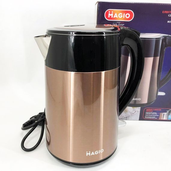 Потужний побутовий електрочайник, Якісний домашній чайник, Електрочайник нержавіюча сталь FJ-42 | Зображення 5