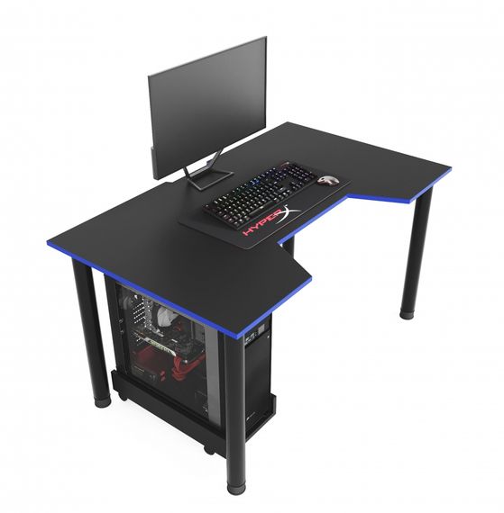 Стол компьютерный ZEUS GAMER-3 черныйсиний | Зображення 5