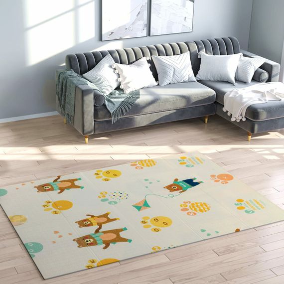 Дитячий складний термокилимок 117см х 177см х 8мм Повітряні кульки - Ведмедики (301) SW-00003031 | Зображення 9