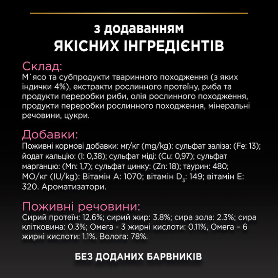 Влажный корм PRO PLAN Adult Delicate Digestion для взрослых с чувствительным пищеварением котов, индейка 86г | Зображення 8